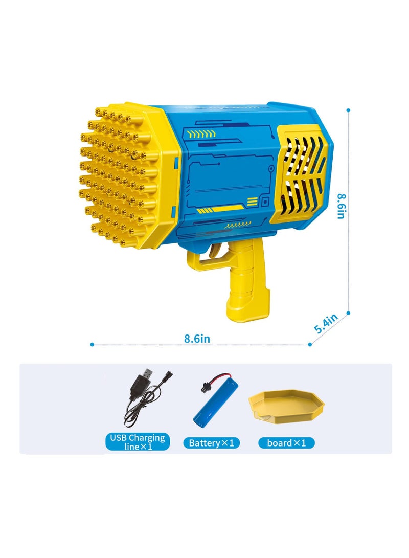 Excefore Bubble Machine 69 Hole Electric Huge Amount Bubble Maker Strong Tightness Bubble Blaster Bazooka Bubble Machine with Colorful Lights for Boys Girls Birthday Summer Outdoor Party Gift - Image 3