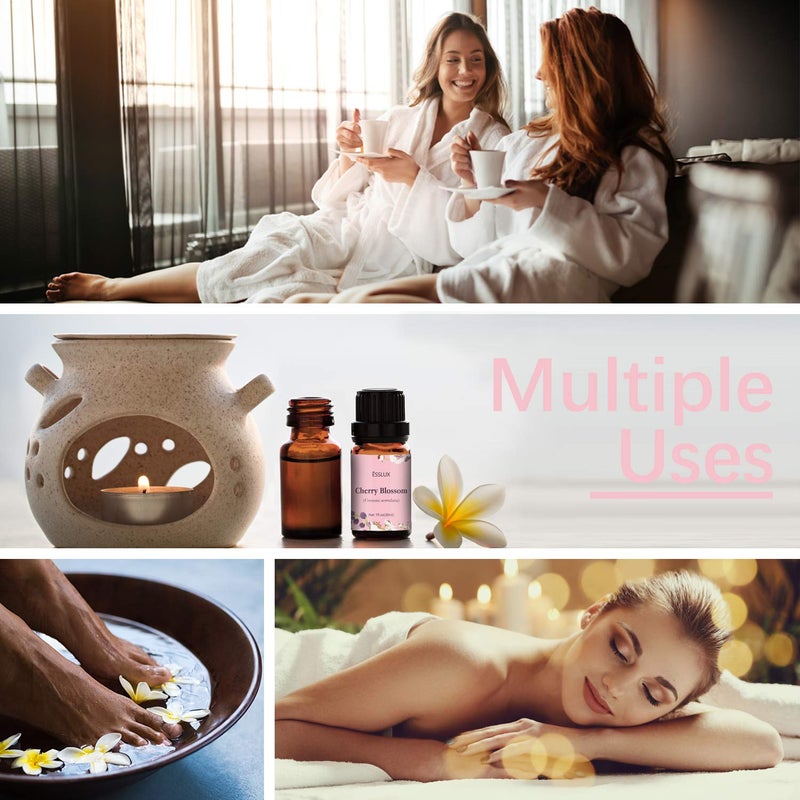 ESSLUX Cherry Blossom Essential Oil, ESSLUX Aromatherapy Oils for Diffuser, Massage, Soap, Candle Making, Perfume, 30 ml - Image 4