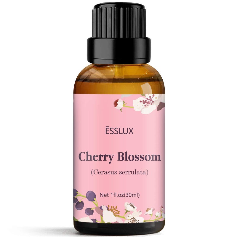 ESSLUX Cherry Blossom Essential Oil, ESSLUX Aromatherapy Oils for Diffuser, Massage, Soap, Candle Making, Perfume, 30 ml - Image 1