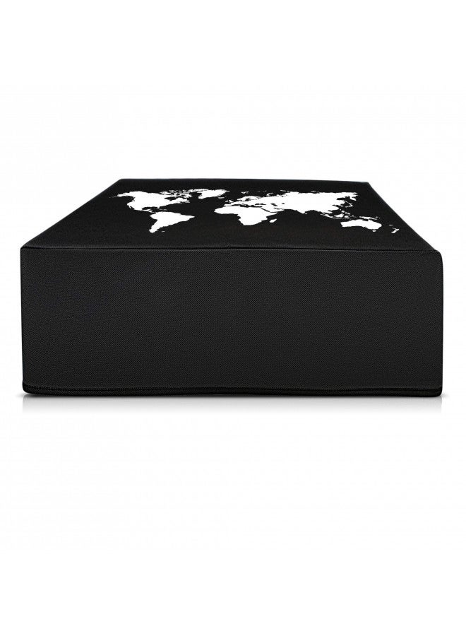 kwmobile Dust Cover Compatible with HP OfficeJet Pro 6000series - Printer Case - White/Black - Travel Outline - Image 3