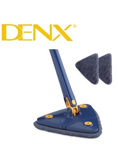 360° Rotatable Adjustable Reusable Triangle Mop with Long Handle