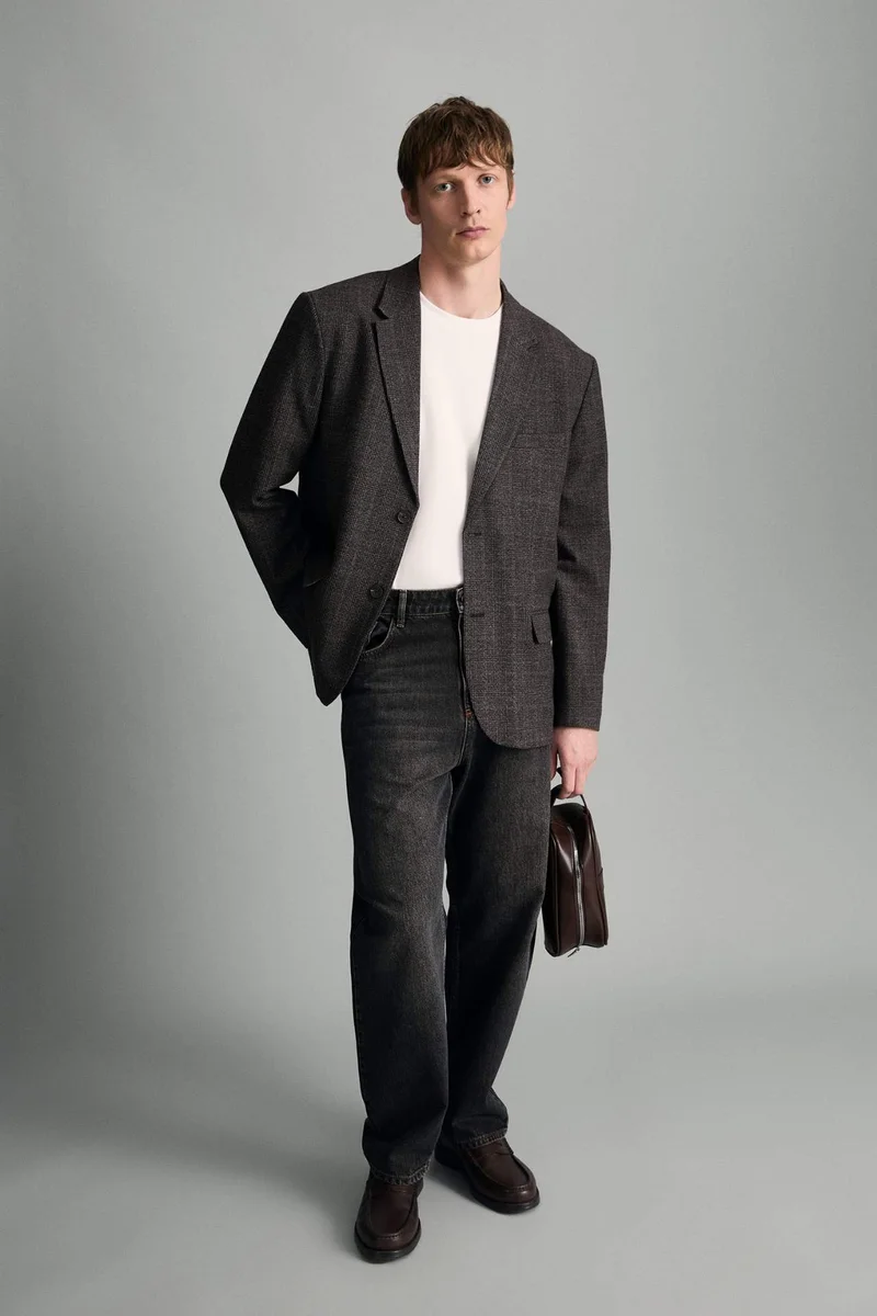 ديفاكتو Regular Fit Lined Blazer