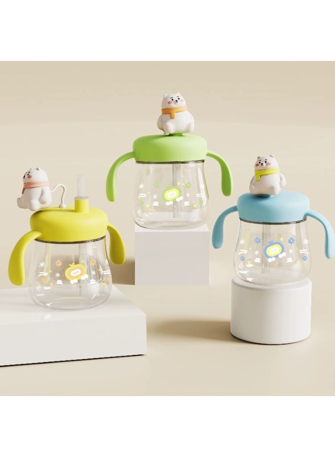 Baby Sippy Cup 310ml, BPA-Free, Tritan Food-Grade Plastic, Cute Cartoon Design for Infants & Kids – Juice, Milk & Water - Image 2