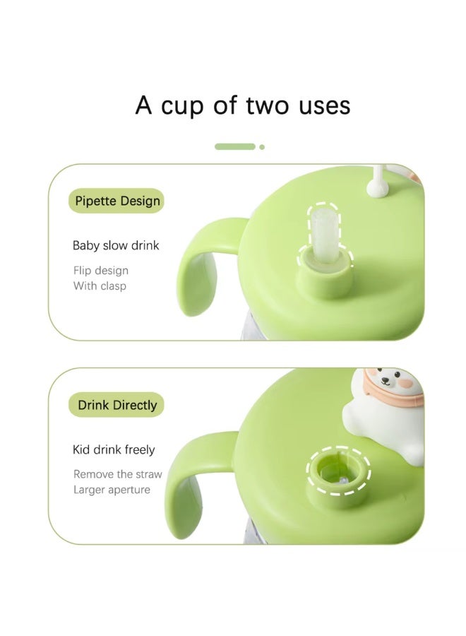 Baby Sippy Cup 310ml, BPA-Free, Tritan Food-Grade Plastic, Cute Cartoon Design for Infants & Kids – Juice, Milk & Water - Image 3