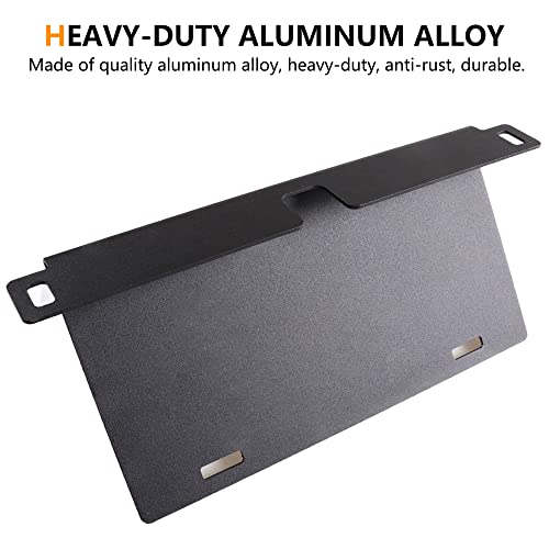 RERPRO إطار لوحة الترخيص الأمامي RERPRO لسيارة فورد برونكو 2021 2022 2023 2024 2025، ملحقات من سبائك الألمنيوم، حامل قوي لإطار لوحة الترخيص الأمامي، أسود - Image 3