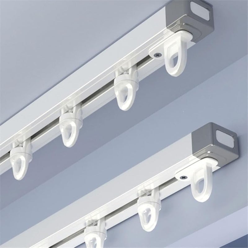 Silver Stainless Steel Curtain Hooks Rustproof Shower Track Hooks for Bathroom Bedroom Living Room - Image 5