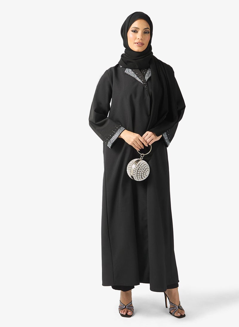 Khizana Embellished Abaya & Sheila - Image 5