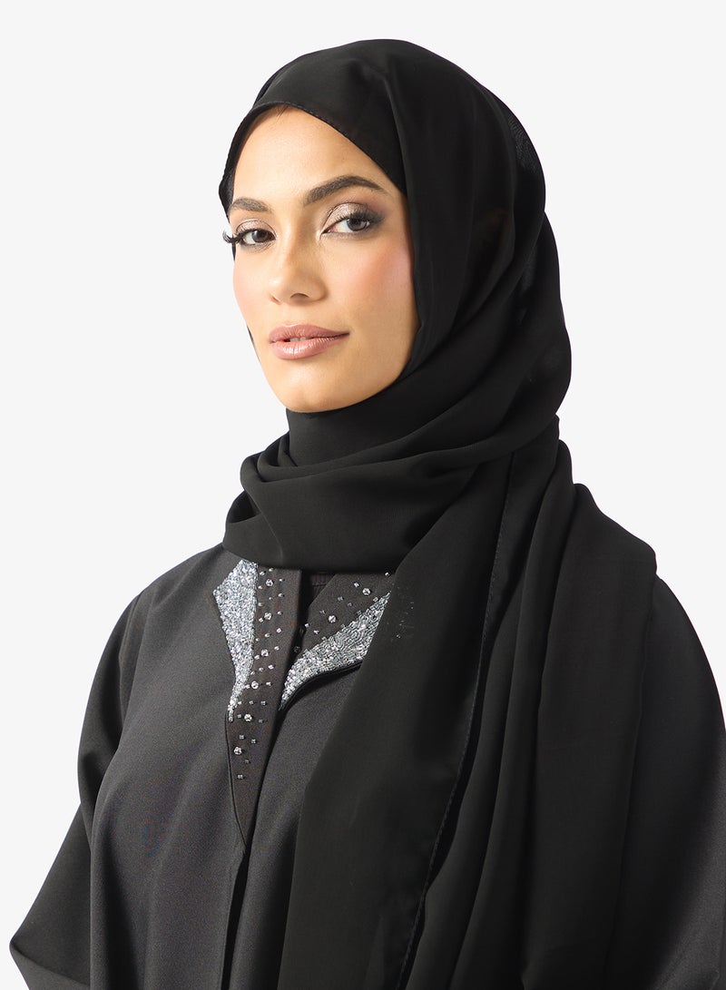 Khizana Embellished Abaya & Sheila - Image 4