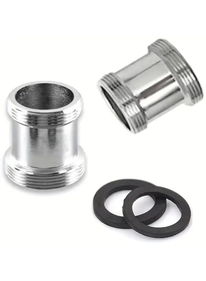 2 Pack M20 To M22 Brass Faucet Adapter Male To Male Thread For Sink Aerator - Image 2