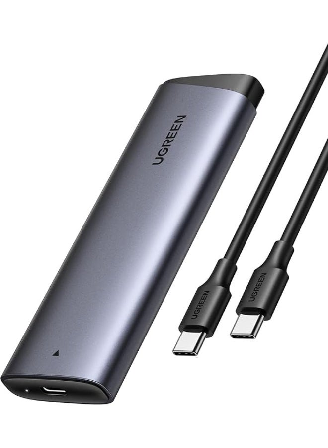 UGREEN NVME Enclosure, M.2 NVME SSD Enclosure USB 3.2 10 Gbps for NVMe PCIe M-Key/M+B Key in 2230/2242/2260/2280 with USB CC and AC Cable, Tool-free - Image 1
