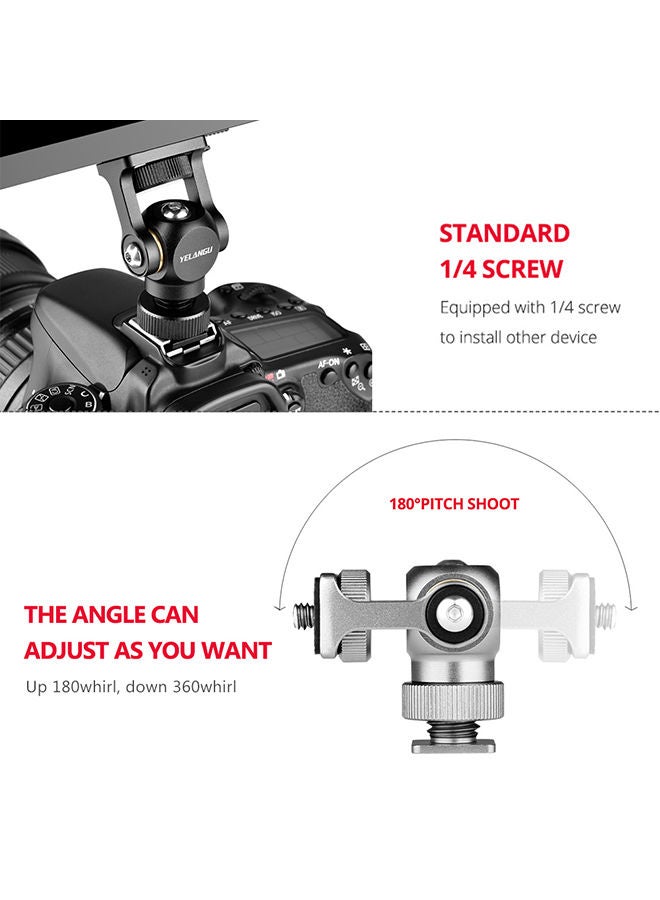 NIBEMINENT Aluminum Alloy Video Monitor Mount Black  - Image 3
