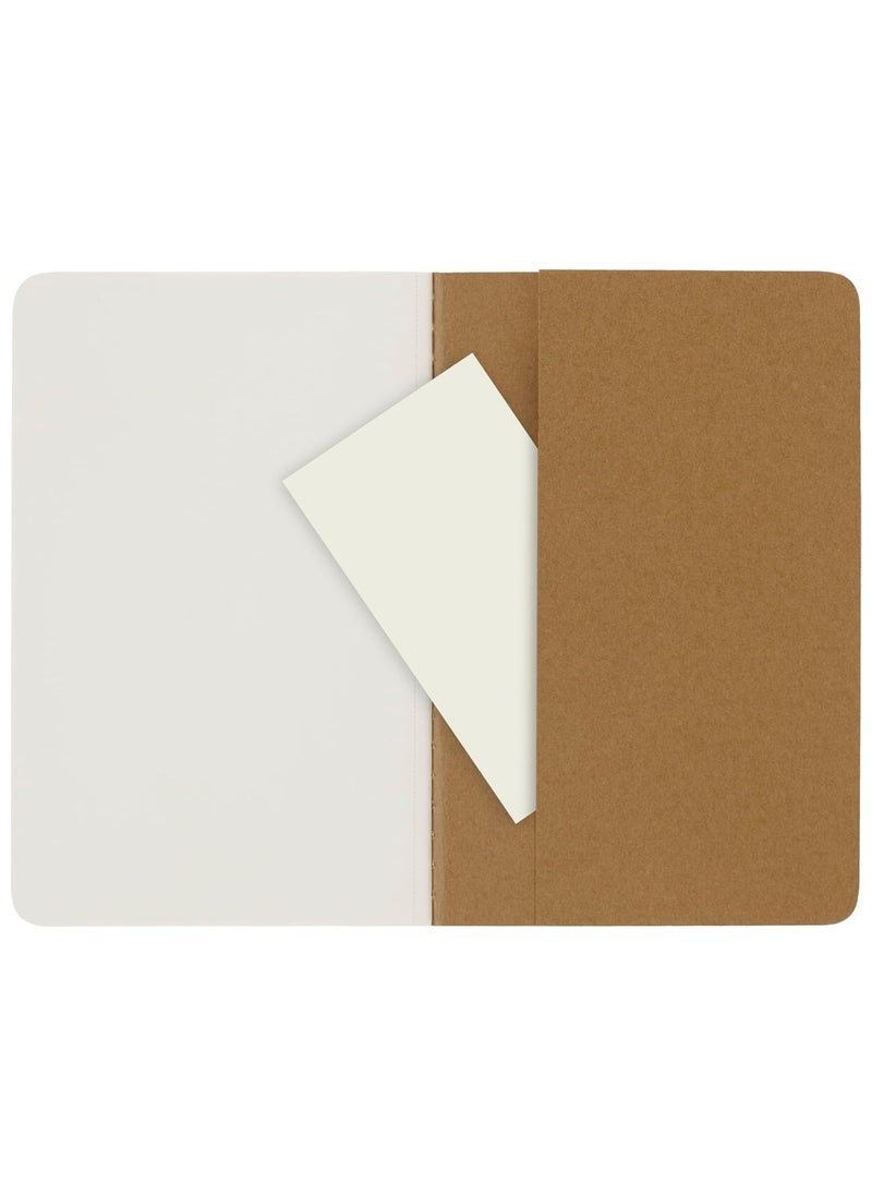 MOLESKINE - 3-Piece Pocket Size Ruled Cahier Notebooks 9x14cm Size Kraft Brown - Image 1