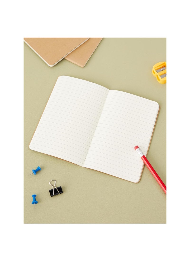 MOLESKINE - 3-Piece Pocket Size Ruled Cahier Notebooks 9x14cm Size Kraft Brown - Image 1