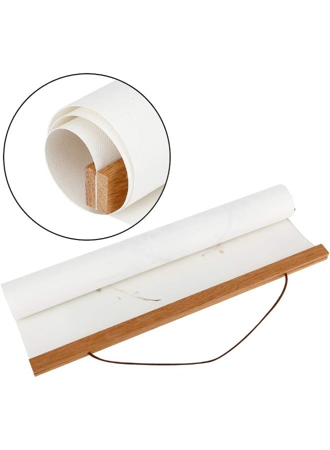 Artmag Magnetic Poster Hanger Frame, 16x24 16x22 16x20 Light Wood Wooden Magnet Canvas Artwork Print Poster Hangers Frames Hanging Kit (Teak Wood, 16") - Image 2