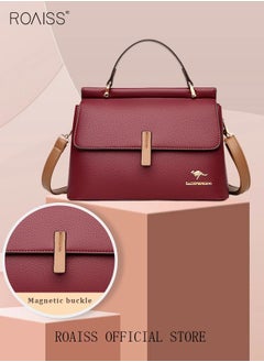roaiss Texture Shoulder Crossbody Bag Fashion Elegant Exquisite Multi-pocket Charm High-Quality Fabric Large Capacity Handbag for Women/Mother/Girl Friend Gift  - Image 5