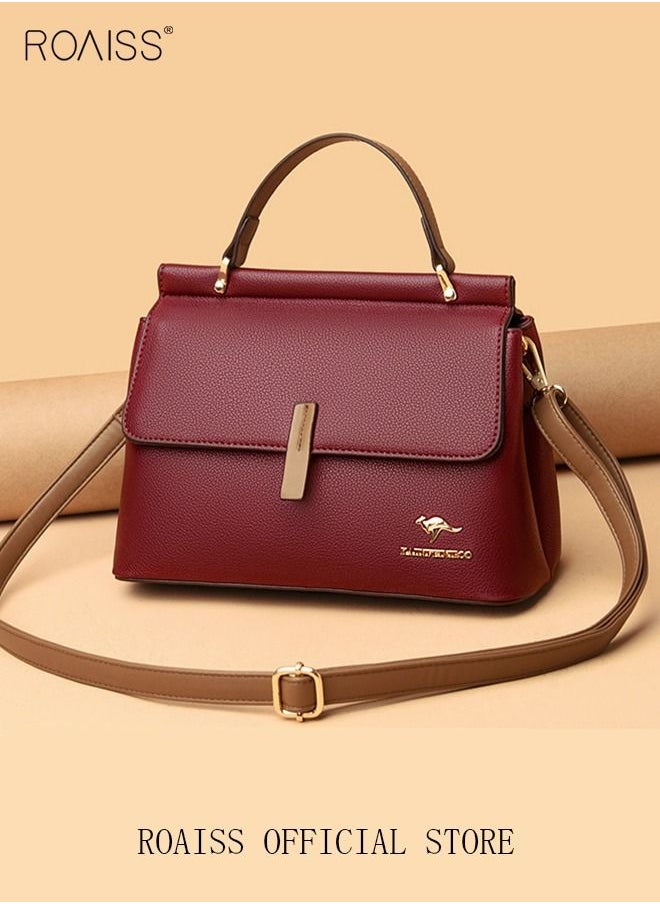 roaiss Texture Shoulder Crossbody Bag Fashion Elegant Exquisite Multi-pocket Charm High-Quality Fabric Large Capacity Handbag for Women/Mother/Girl Friend Gift  - Image 1