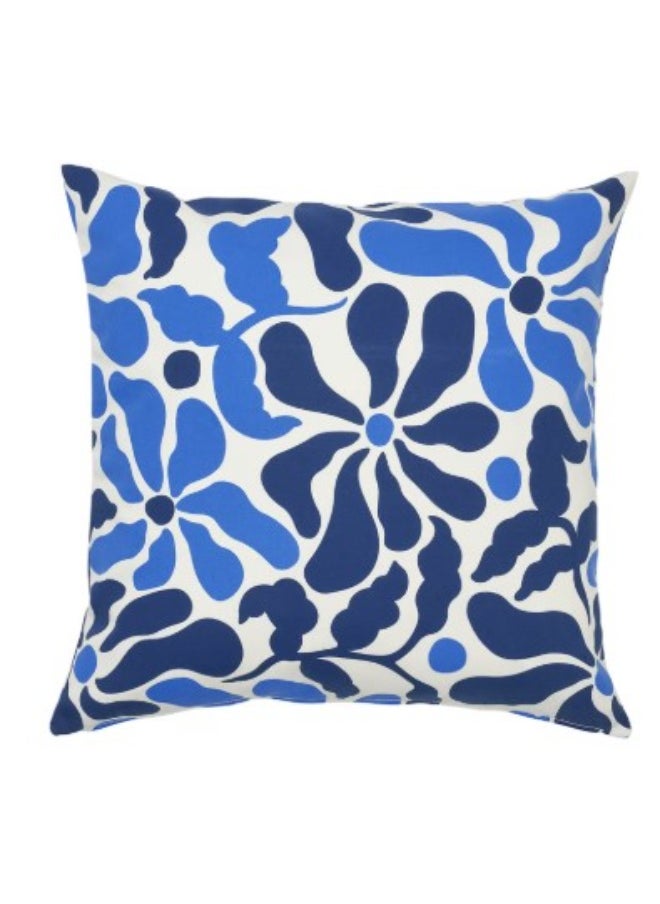 IKEA (IKEA) Cushion cover, blue floral pattern/outdoor indoor, 50x50 cm  - Image 1