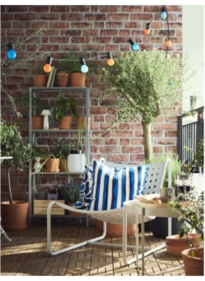 IKEA (IKEA) Cushion cover, blue floral pattern/outdoor indoor, 50x50 cm  - Image 2