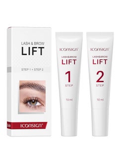 ICONSIGN 2-in-1 Lash Lift and Brow Lamination Kit, High-Capacity Lotion Tubes for Salon or Home Use, Long-Lasting Curling and Setting for Supermodel Lashes  - Image 1