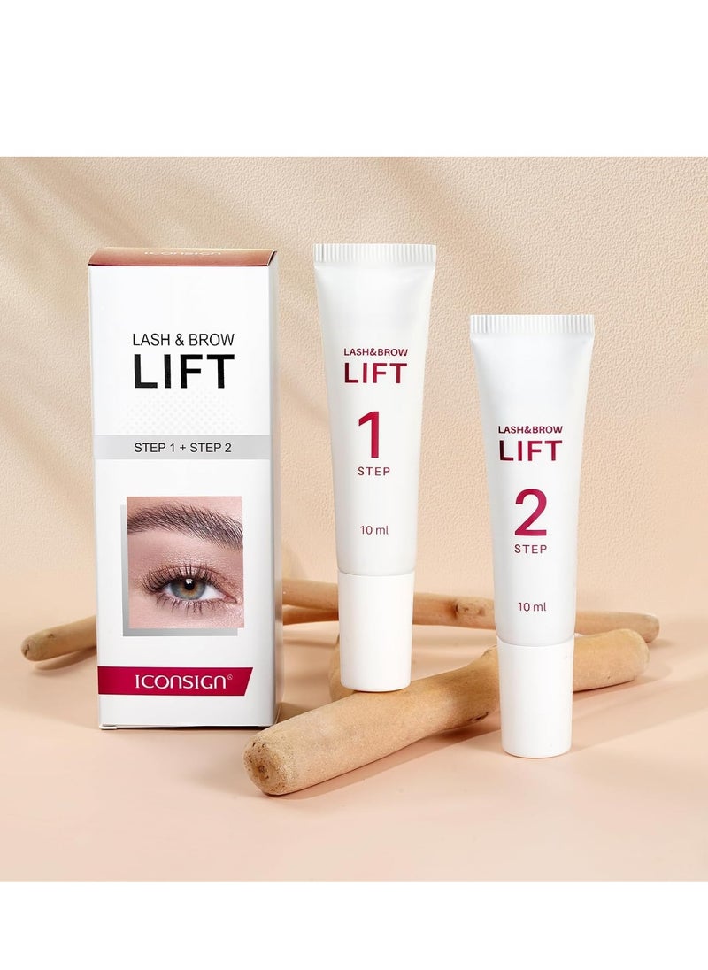 ICONSIGN - 2-in-1 Lash Lift and Brow Lamination Kit, High-Capacity Lotion Tubes for Salon or Home Use, Long-Lasting Curling and Setting for Supermodel Lashes - Image 1