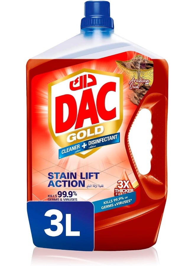Dac DAC Gold Multipurpose Disinfectant Cleaner Arabian Oud 3Litre  - Image 1