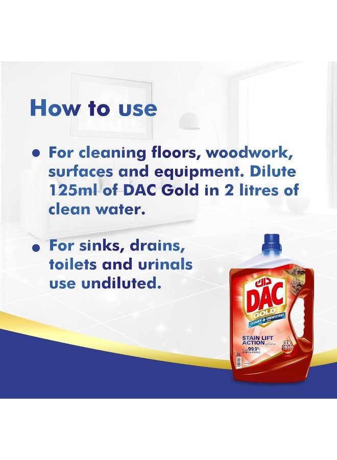 Dac DAC Gold Multipurpose Disinfectant Cleaner Arabian Oud 3Litre  - Image 5