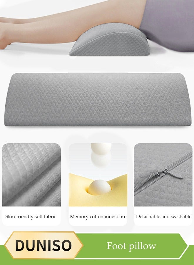 DUNISO Foot Rest Under Desk, high rebound sponge leg pillows, ergonomic knee pillows, removable and washable, suitable for offices, leisure, cars, airplanes, 58 * 36.5 * 5cm,grey  - Image 1