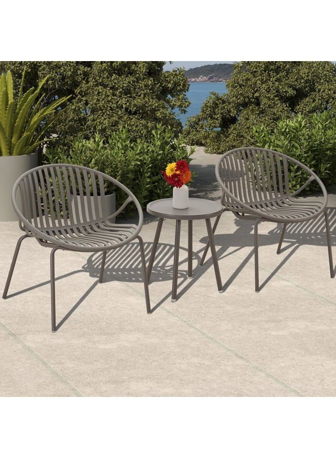 Werph Patio Furniture Set, 3 Pieces Outdoor Furniture with Bistro Table and Chairs Set of 2，Outdoor Patio Set with Porch Chairs and Table,Deck Conversation Set for Garden Poolside - Image 2
