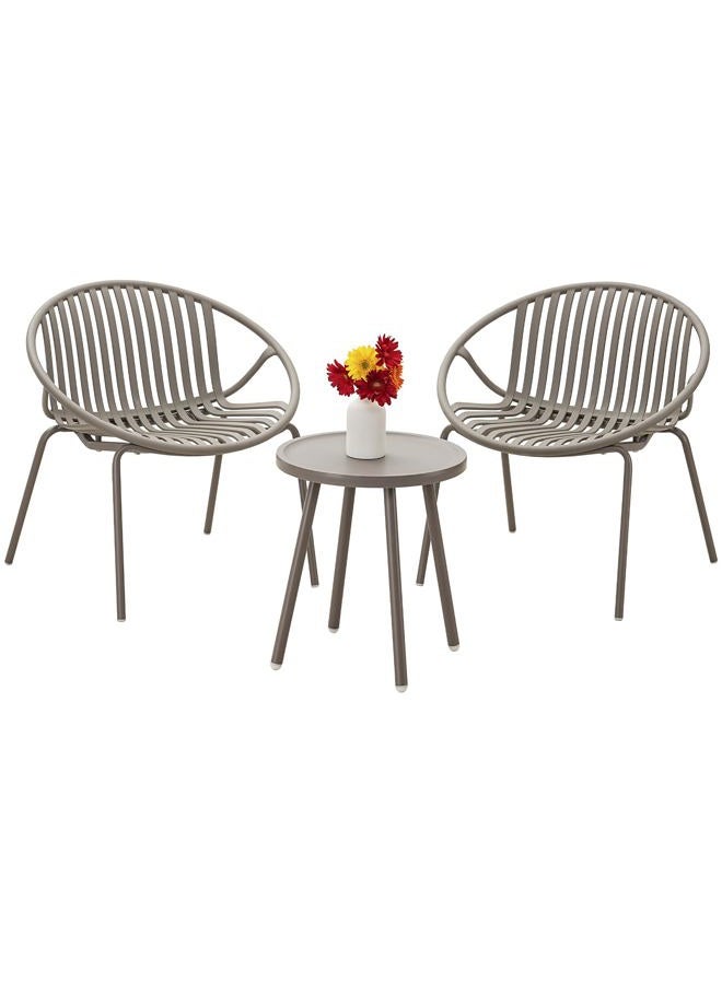 Werph Patio Furniture Set, 3 Pieces Outdoor Furniture with Bistro Table and Chairs Set of 2，Outdoor Patio Set with Porch Chairs and Table,Deck Conversation Set for Garden Poolside - Image 1
