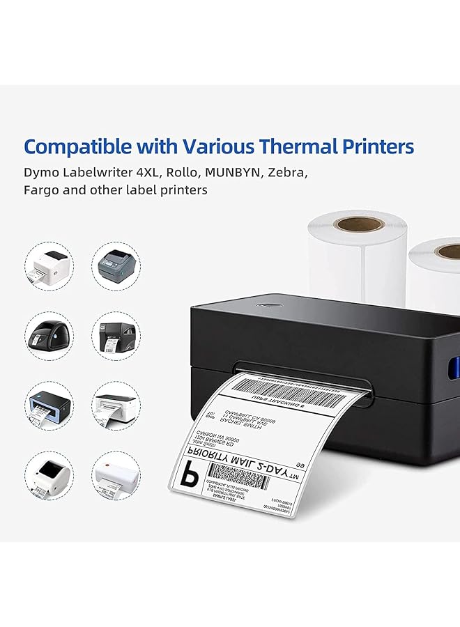 erorex Roll Stickers For Direct Thermal Printing Suitable Stickers For Shipping Parcels Mail Barcode Shipping Address Stickers Compatible With Most Types Of Printers Size 25 - Image 3