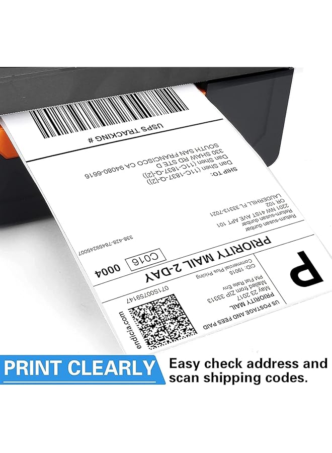 erorex Roll Stickers For Direct Thermal Printing Suitable Stickers For Shipping Parcels Mail Barcode Shipping Address Stickers Compatible With Most Types Of Printers Size 25 - Image 2