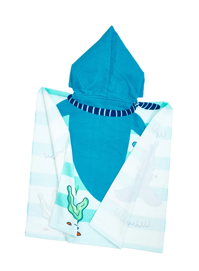 babyqlo Shark Design Kids Hooded Bath Towel