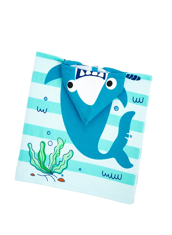 babyqlo Shark Design Kids Hooded Bath Towel