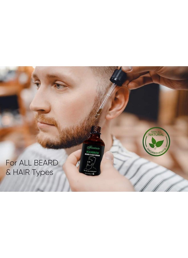 FOUNTAIN Manbrew Beard Growth Oil For Men Bald Spot Treatment Mustache Grooming Leavein Conditioner Beardruff Jamaican Black Castor Oil 5 Fl Oz  - Image 4