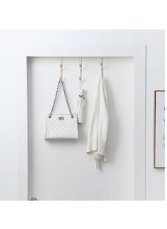 MIXDE Over The Door Hooks,3-Piece Sturdy Metal Over Door Wooden Hooks Organizer Rack For Hanging Coats Hats Robes Towels  - Image 2