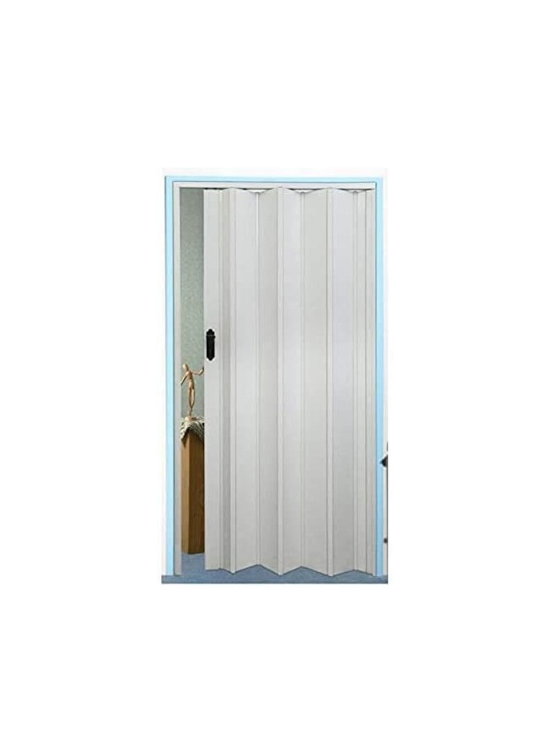 KNP KNP White Folding Sliding Doors (210cm Height x 100cm Width) is a modern and space-saving solution for homes, offices, and commercial spaces. 