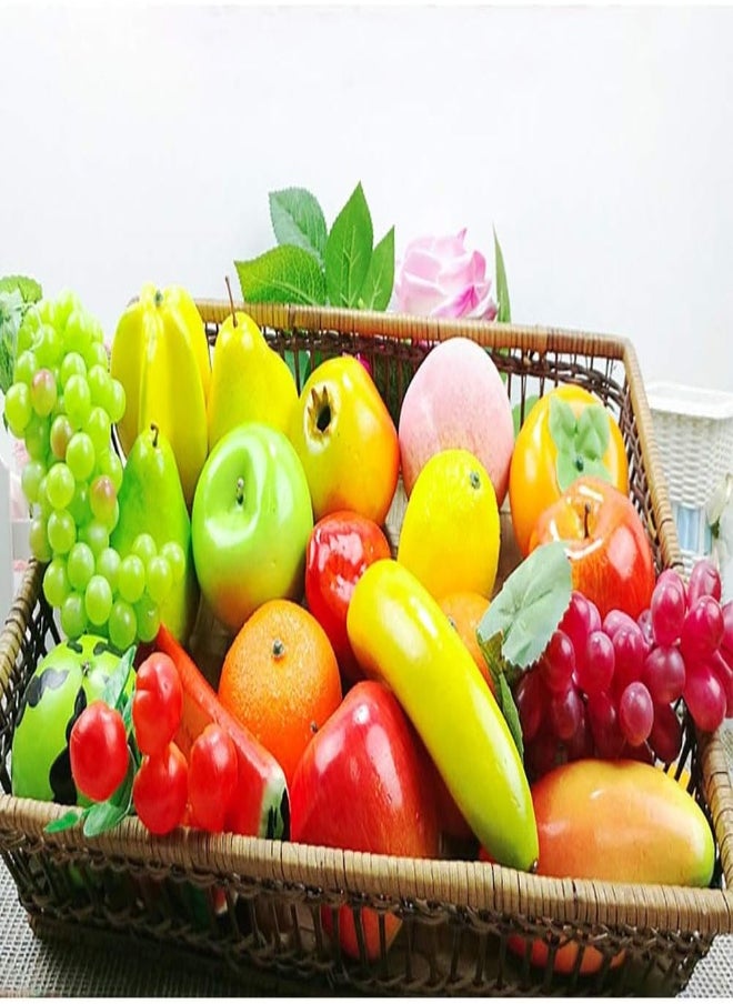 AKDC Ximrui Artificial Apple Fake Fruit Home Decoration Simulation Orange Ornament Craft Food Photography Props Lemon  - Image 4