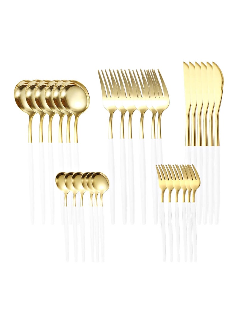 general Cutlery Sets, 30 Piece Cutlery Sets, Multifunctional Cutlery, Stainless Steel Cutlery Sets, Knife and Fork Sets, Cutlery Utensils, Home Travelling Party Cutlery - Image 1