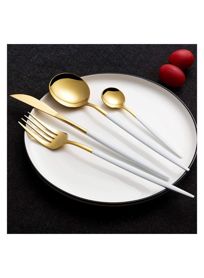 general Cutlery Sets, 30 Piece Cutlery Sets, Multifunctional Cutlery, Stainless Steel Cutlery Sets, Knife and Fork Sets, Cutlery Utensils, Home Travelling Party Cutlery - Image 3