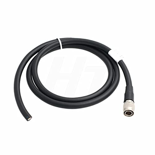 HangTon Hirose 12 Pin Male HR10A-10P-12P to Open End Flying Cable Bare Wire for Sony Hitachi Camera Remote Control, B4 ENG Lens Extension, Amira and Alexa Mini PL Lens Mount Steel (1 m) - Image 1