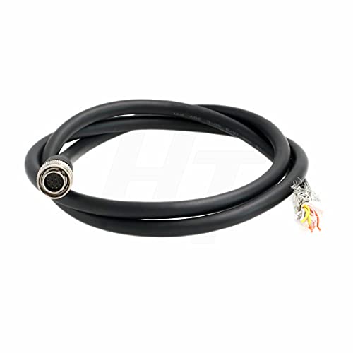 HangTon Hirose 12 Pin Male HR10A-10P-12P to Open End Flying Cable Bare Wire for Sony Hitachi Camera Remote Control, B4 ENG Lens Extension, Amira and Alexa Mini PL Lens Mount Steel (1 m) - Image 3