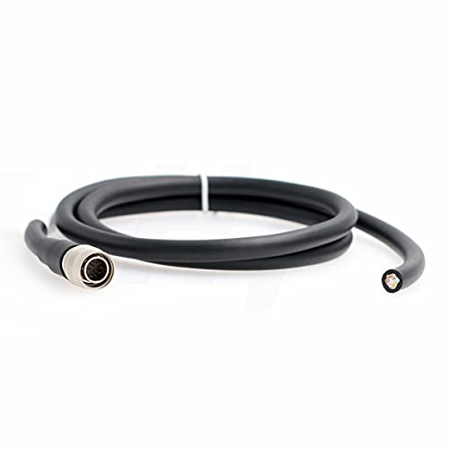 HangTon Hirose 12 Pin Male HR10A-10P-12P to Open End Flying Cable Bare Wire for Sony Hitachi Camera Remote Control, B4 ENG Lens Extension, Amira and Alexa Mini PL Lens Mount Steel (1 m) - Image 2