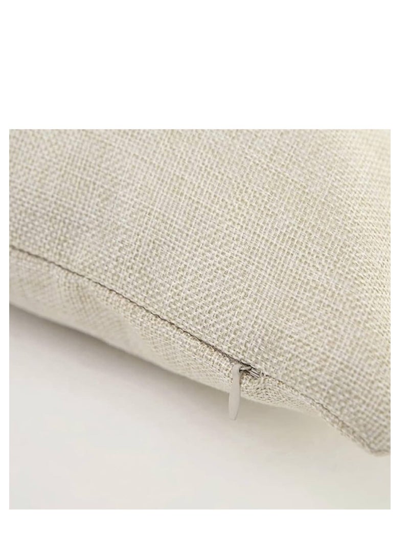 Blue Coral Cushion Cover (Set of 4) Merry Christmas Decorative Throw Pillows Cover Linen Pillowcase Decorations Home Decor Simple Painting Printed Cover for Sofa 45x45 cm - Image 2