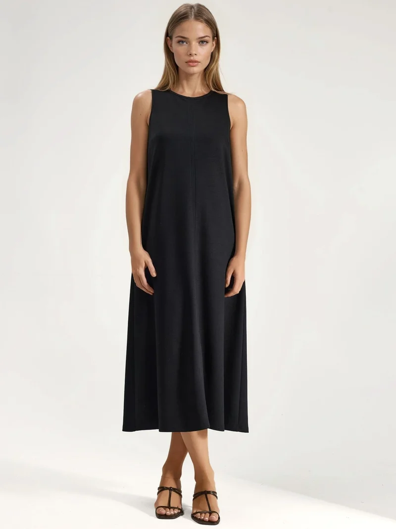 هيكاب Modal Touch Relaxed Fit Midi Dress with Pockets