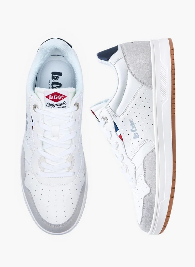 Lee Cooper Men's Perforated Panelled Lace-Up Sneakers