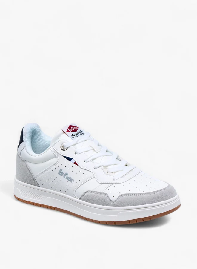 Lee Cooper Men's Perforated Panelled Lace-Up Sneakers