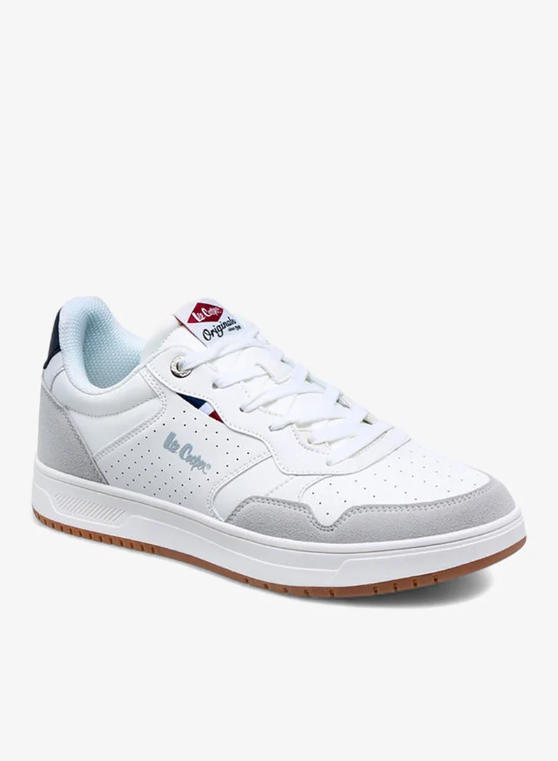 Lee Cooper Men's Perforated Panelled Lace-Up Sneakers