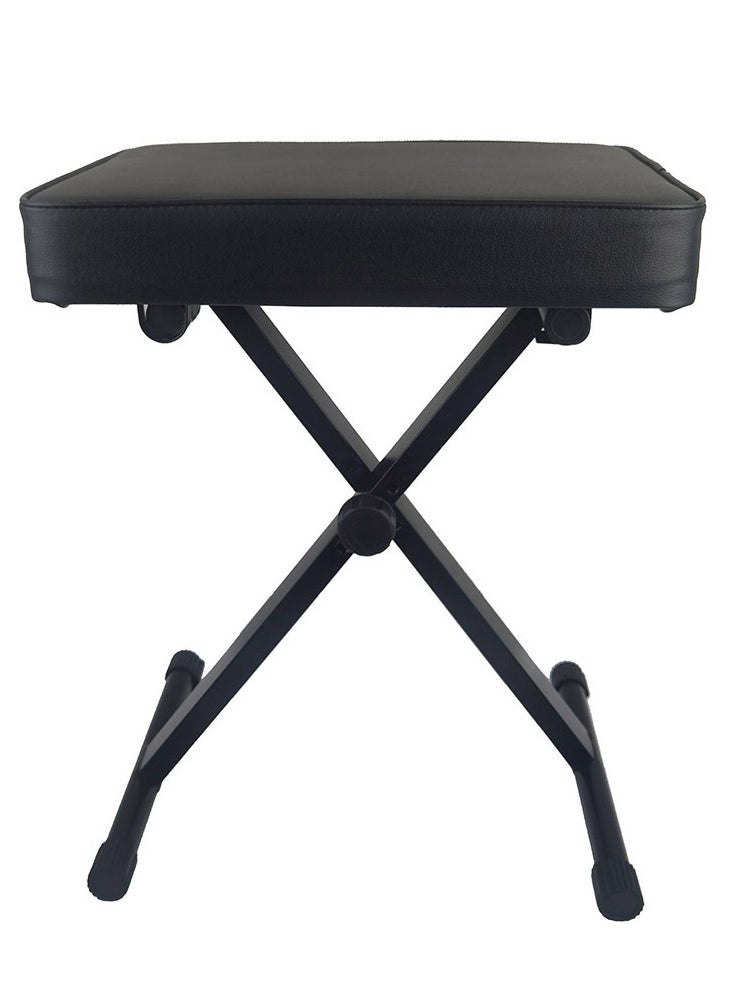 Mike Music Piano Bench Piano Stool, Upgraded Keyboard Bench Easy to Adjust, Comfortable Thickened Padded Piano Seat Adjustable Piano Bench Strong Foldable Portable Keyboard Stool  - Image 5