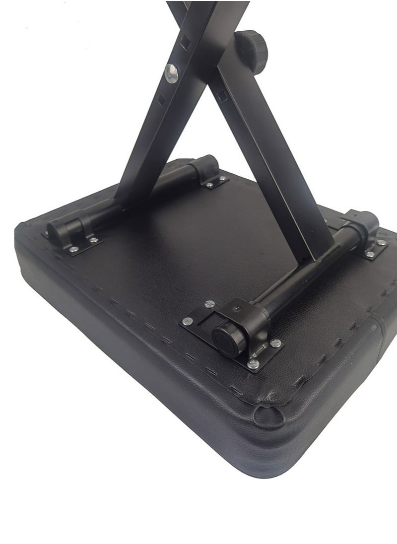 Mike Music - Piano Bench Piano Stool, Upgraded Keyboard Bench Easy to Adjust, Comfortable Thickened Padded Piano Seat Adjustable Piano Bench Strong Foldable Portable Keyboard Stool - Image 1