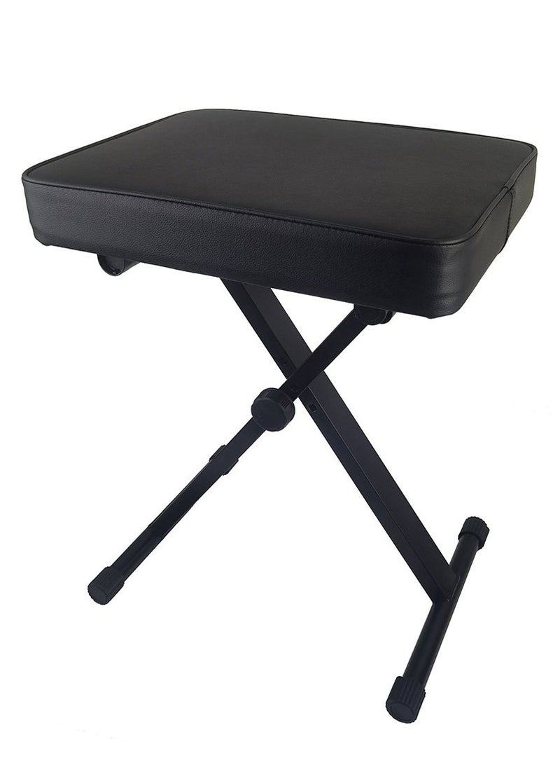 Mike Music Piano Bench Piano Stool, Upgraded Keyboard Bench Easy to Adjust, Comfortable Thickened Padded Piano Seat Adjustable Piano Bench Strong Foldable Portable Keyboard Stool  - Image 4